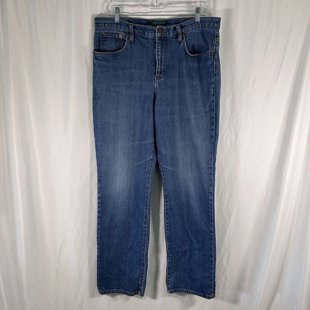 Lauren Jeans Company Ralph Lauren Jeans Women's 12 Medium Wash Denim High Rise